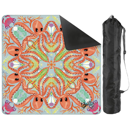 Pastel Octopus Mahjong Mat 31.5"x31.5" (Ship Rolled up)