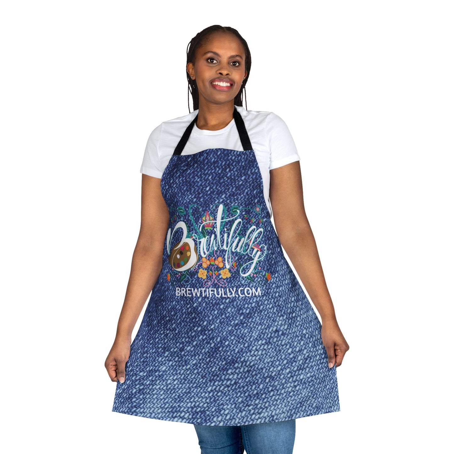 Brewtifully Apron, 5-Color Straps - Denim