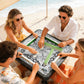 Black on white bandana Mini Travel Mahjong Mat 20.9"x20.9" (Ship Rolled up)