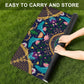 Summer design on Navy- Mini Travel Mahjong Mat 20.9"x20.9" (Ship Rolled up)