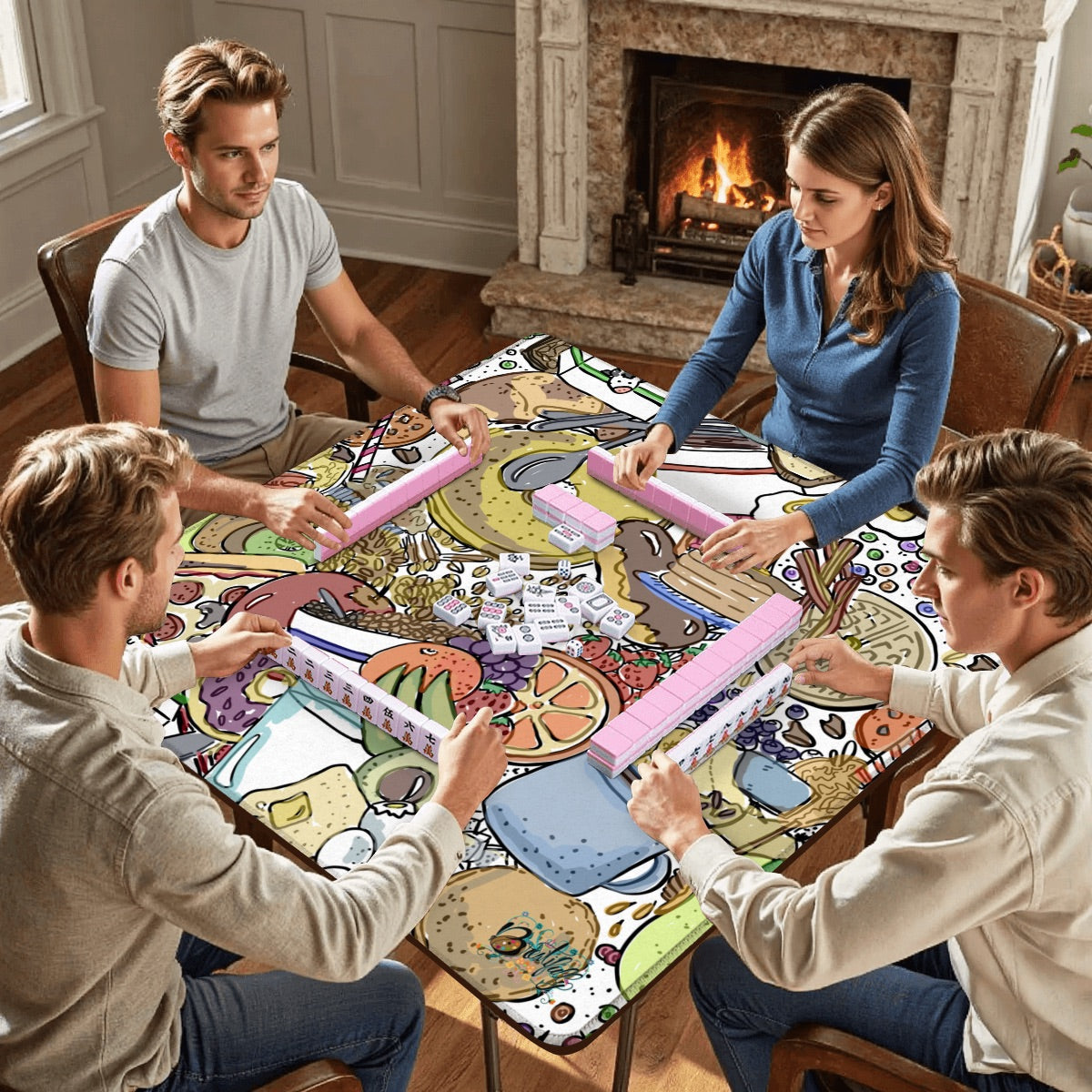 Mahjong Mat 33"x33" (Ship Rolled up) Breakfast