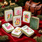 Western Christmas Mahjong Tiles Green Boots