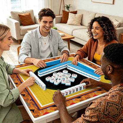Mahjong Mat SleekSurface Halloween Sistas orange