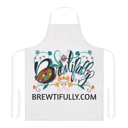 Brewtifully Apron, 5-Color Straps - White