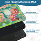 Summer Flamingo on Green Mahjong Mat 31.5"x31.5" (Ship Rolled up)
