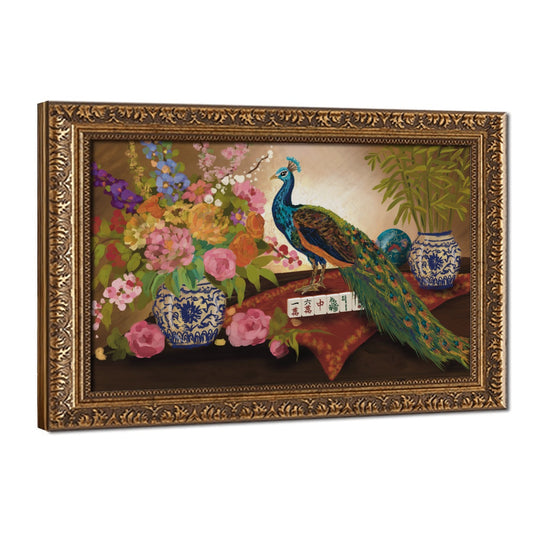 Vintage Gold Framed Canvas Prints Wall Art (3:2) (Made in USA) Bam Bird for the win by Brewtifully