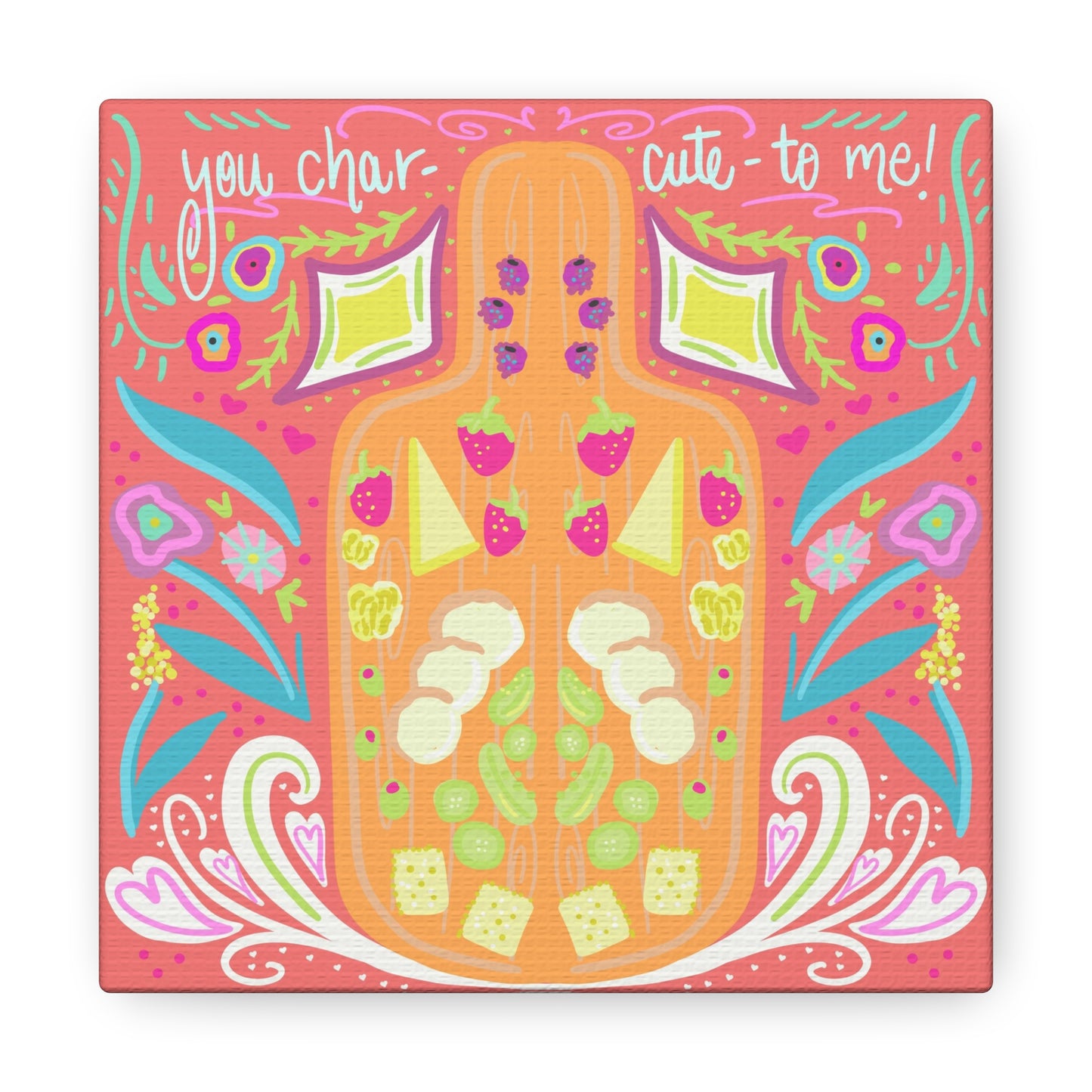 You’re Char-Cute-to-me canvas Valentine
