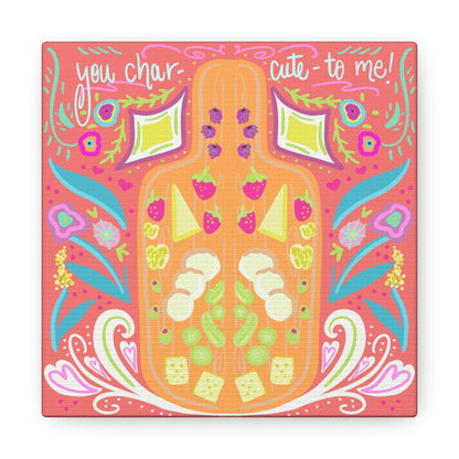 You’re Char-Cute-to-me canvas Valentine