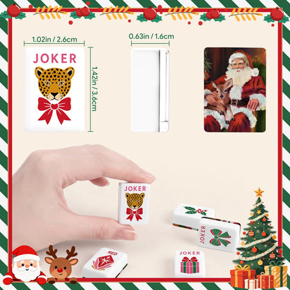 Santa Stories Glam Holiday Christmas Mahjong Tiles