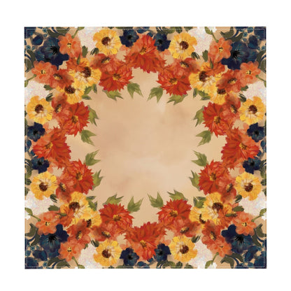 Square Tablecloth Dining Cover - Autumn abundance floral
