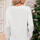 White Merry and Bright Quilted Sweatshirt