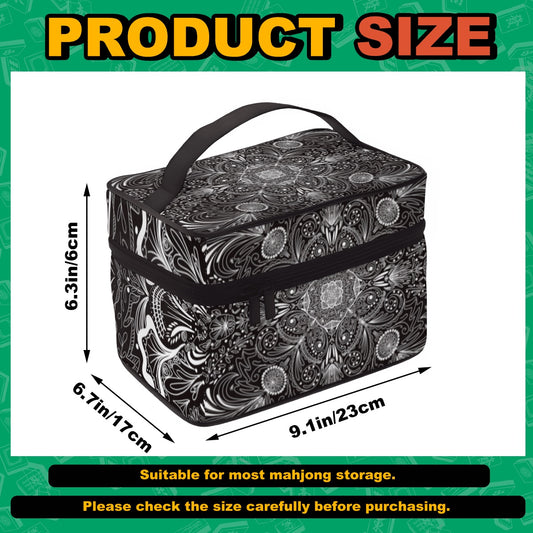 White on Black-Portable Mahjong Bag