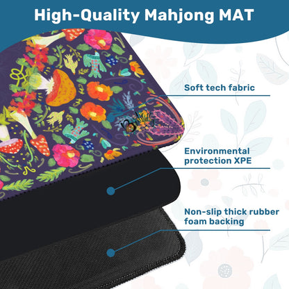 Mahjong Mat (Made in USA) Neon summer nights plum