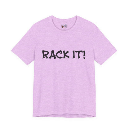 Rack It! Graphic Tee — Casual Statement Shirt for Gamers & Pool Players