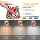 LED Cordless Table Lamp- in Painted roses on black and white