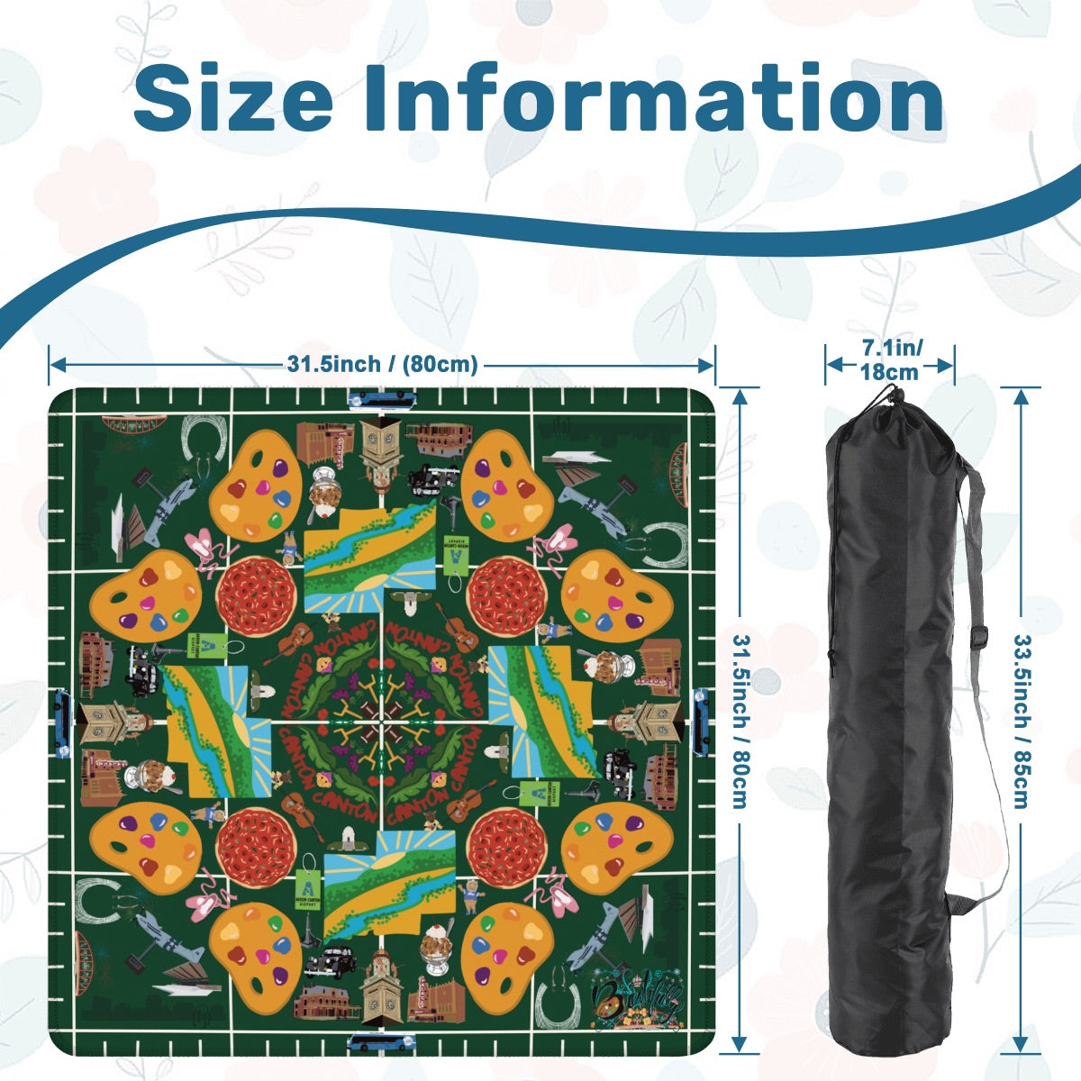 Stark County, Ohio Mahjong Mat 31.5"x31.5" (Ship Rolled up)