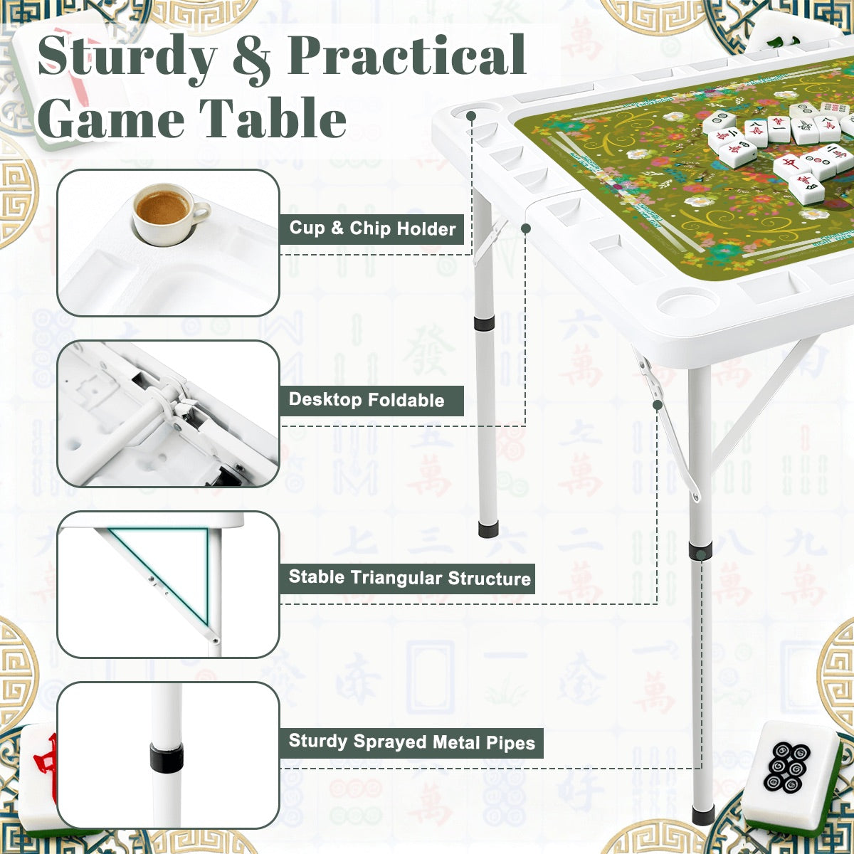 2026 Spring Design- Foldable Mahjong Table