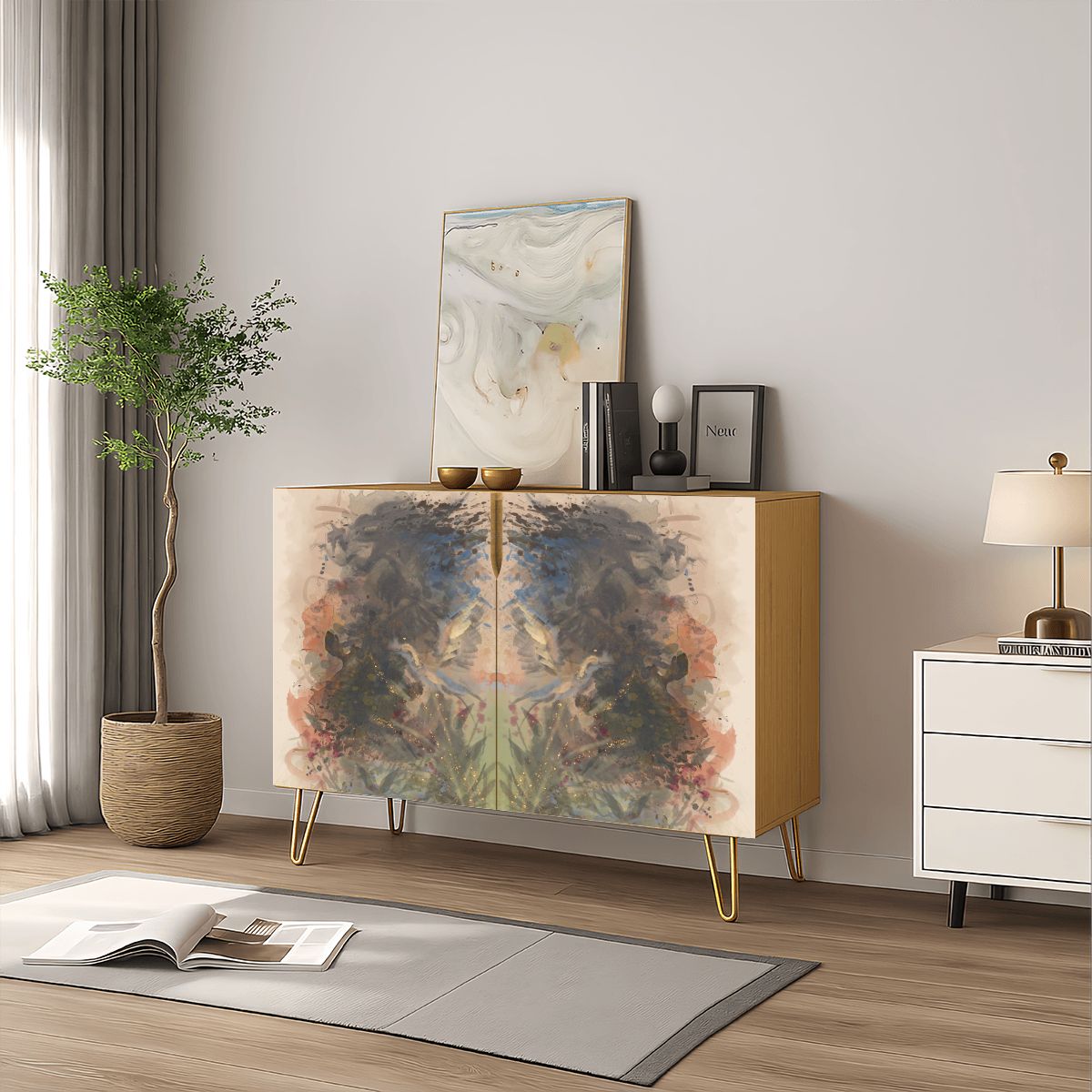 Wooden Storage Cabinet (Made in USA) Rising