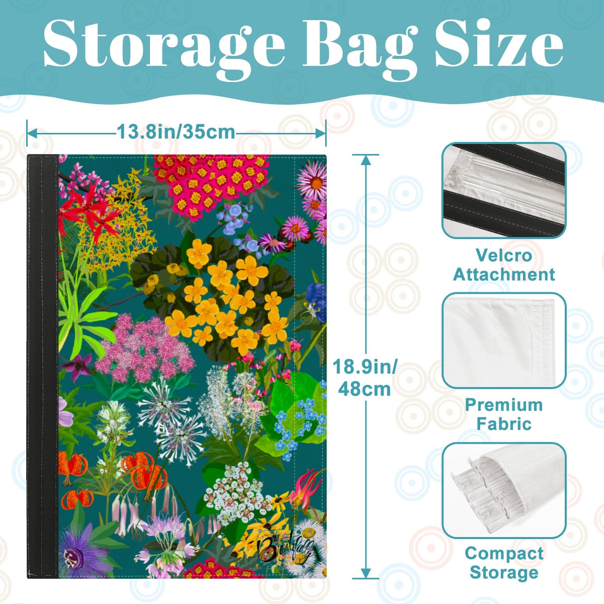 Ohio florals 4 Mahjong Tile Pusher Racks with Bag