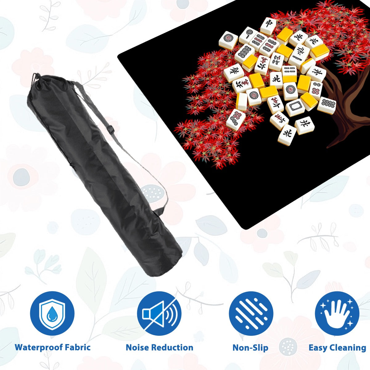 Mahjong Mat Sleek Surface Dragon tree