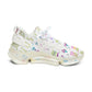 Women's Floral Mesh Mahjong Sneakers — Lightweight Breathable Running Shoes with Colorful Flower Pattern