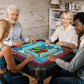 Mahjong Mat 33"x33" (Ship Rolled up) Hand painted candy cane
