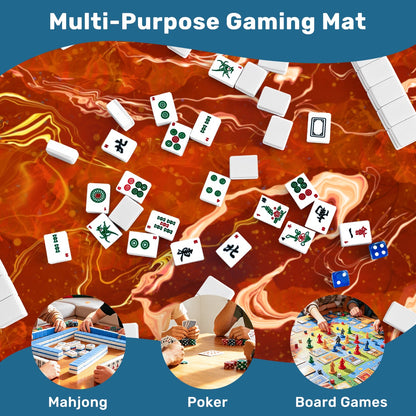 Mahjong Mat SleekSurface Geode Series 1- Red fires