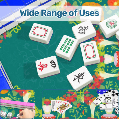 Mahjong Mat (Made in USA) Neon summer nights green
