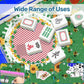 Strawberry Summer Season on Green - Scalloped Mahjong Mat 31.5"x31.5" (Ship Rolled up)