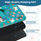 2026 Teal Penguin Winter Mahjong Mat 31.5"x31.5" (Ship Rolled up)
