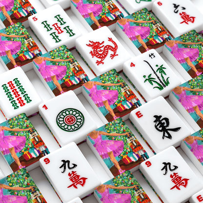 Christmas Morn American Mahjong Tiles