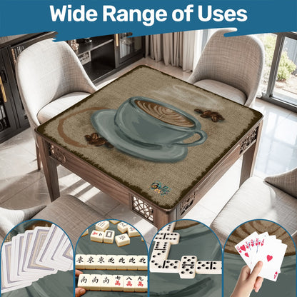 Coffee Time Mahjong Mat 31.5"x31.5" (Ship Rolled up)