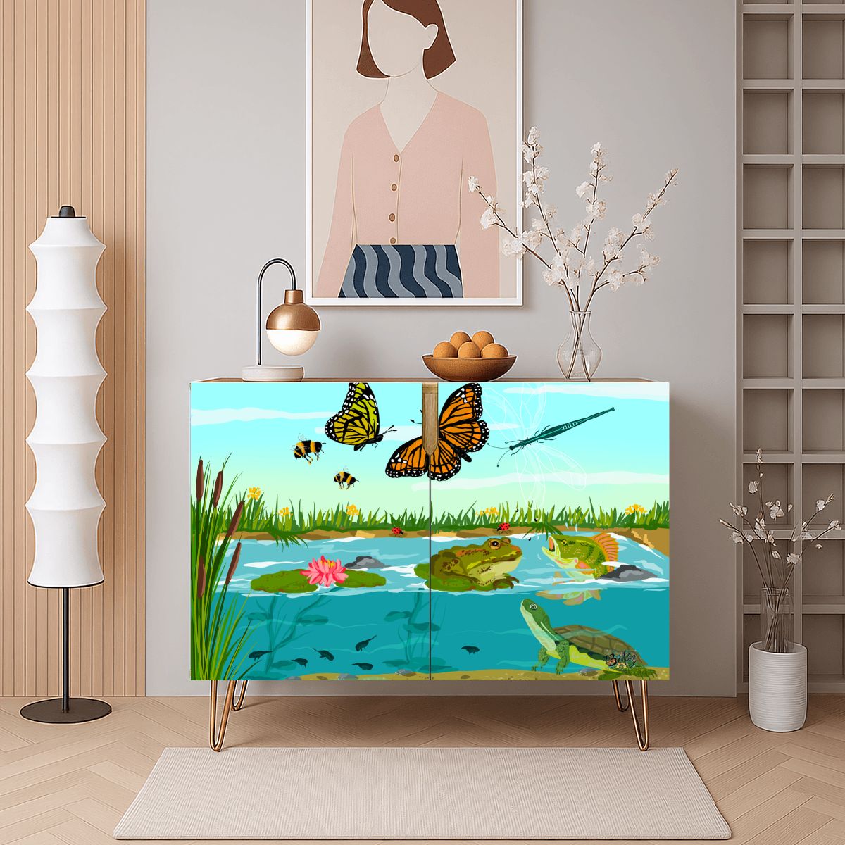 Wooden Storage Cabinet (Made in USA) At the Pond