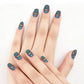 Blue Gardening Nail Stickers 100 Pcs