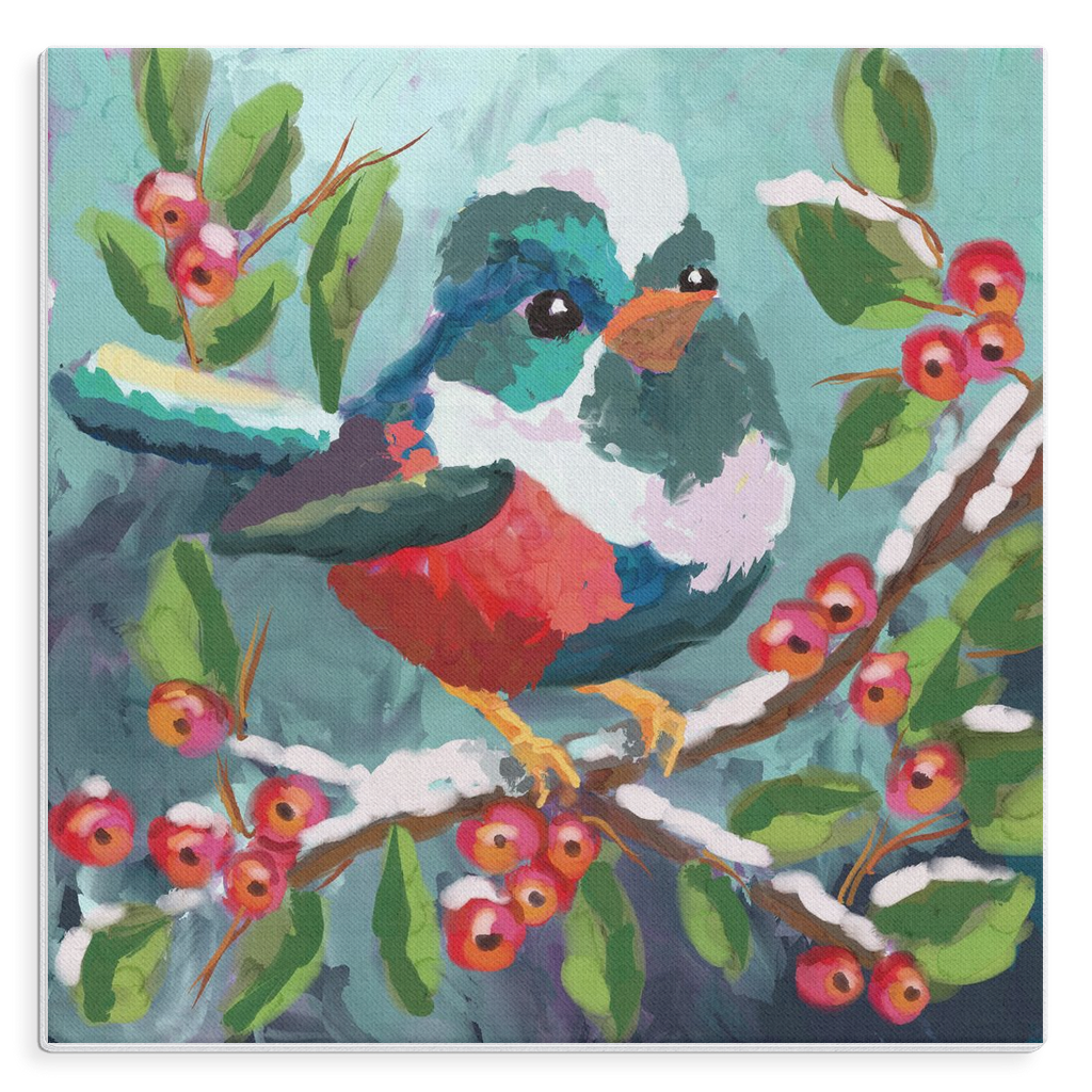 Winter Bird Magical Canvas Wraps-unframed- powered by Artivive