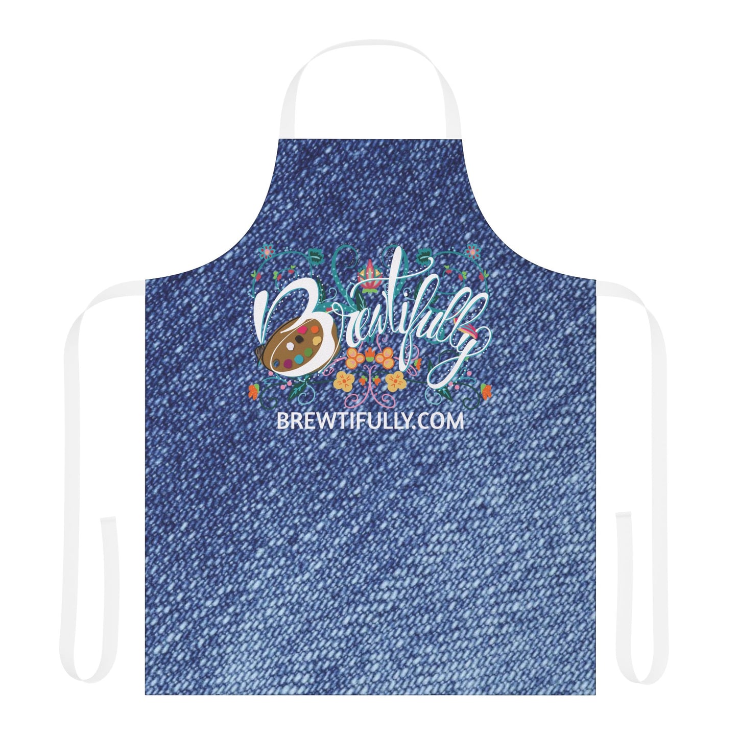 Brewtifully Apron, 5-Color Straps - Denim