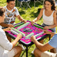 Mini Travel Mahjong Mat -Retro 88 in Hot Pink 20.9"x20.9" (Ship Rolled up)