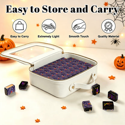 Sistas in purple- with Pumpkin Hex Halloween Mahjong Tiles multi layer