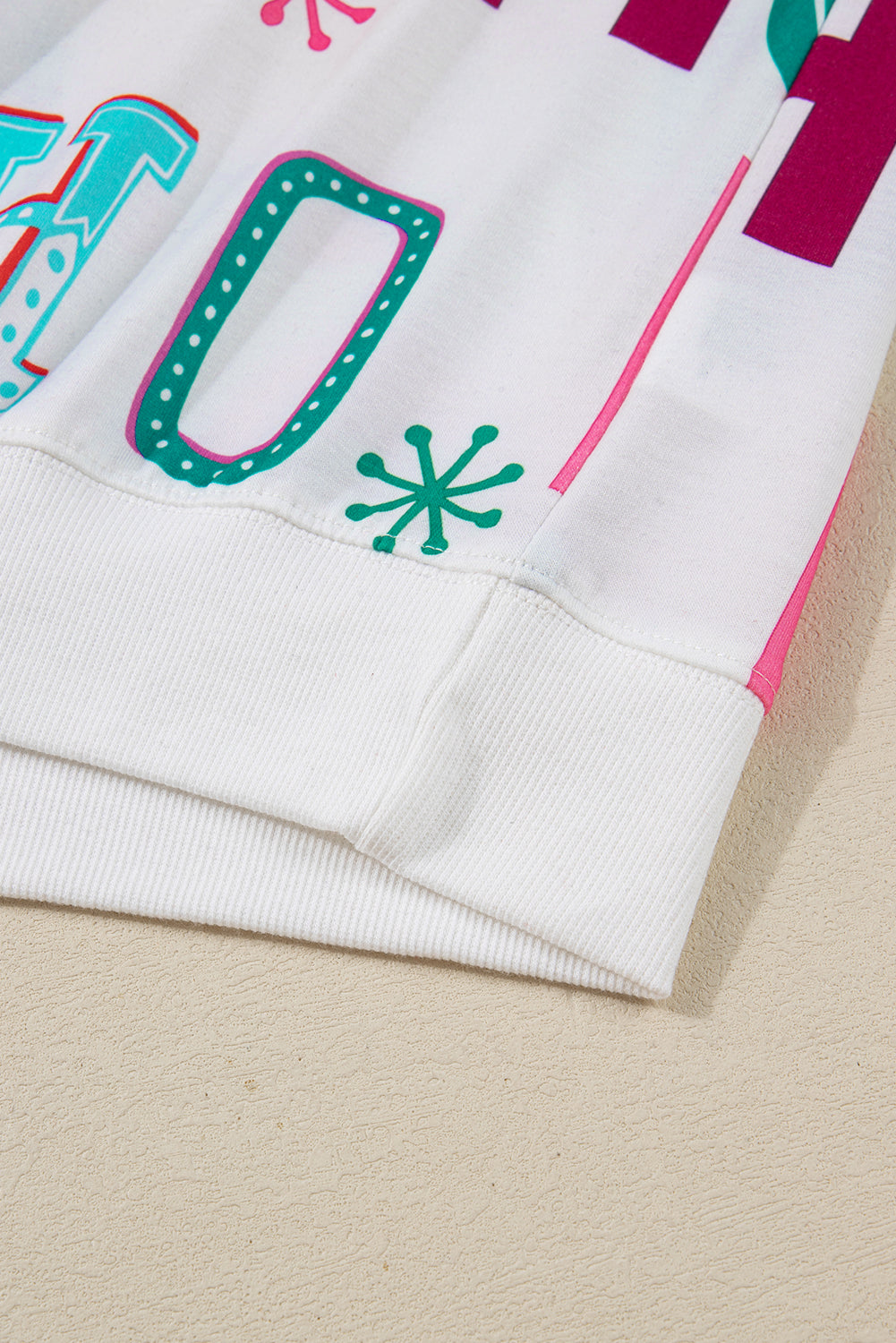 White Ho Ho Ho Letter Graphic Christmas Pajama Set