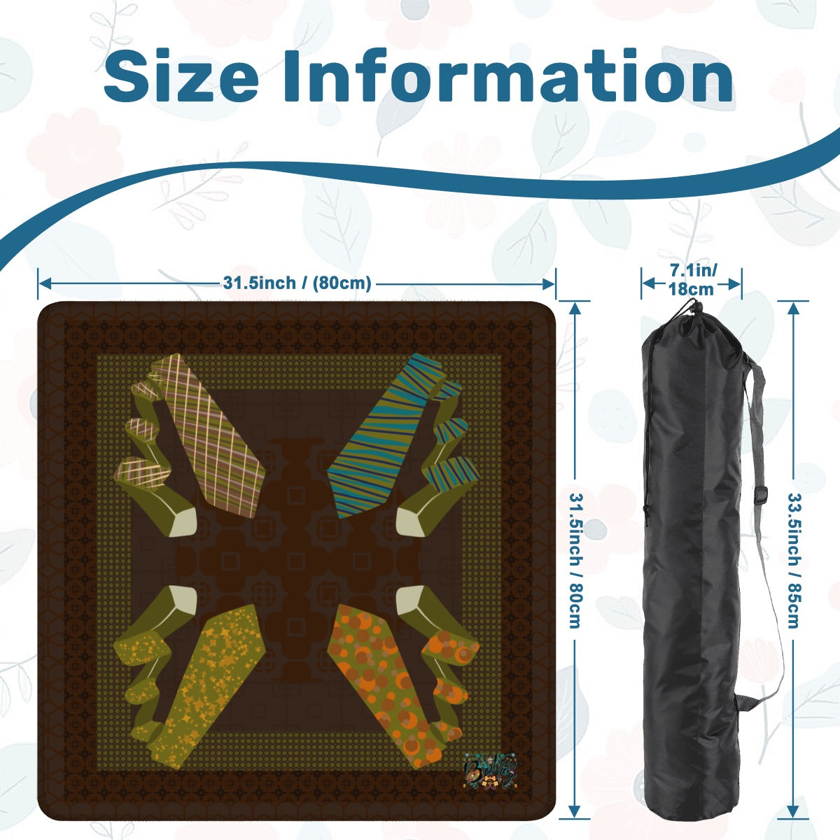 Menswear Mahjong Mat 31.5"x31.5" (Ship Rolled up)
