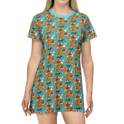 Hot Dog, you’re in canton-T-Shirt Dress (AOP)