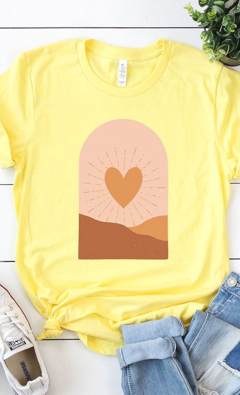 Boho Valentine Heart Graphic Tee PLUS