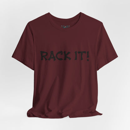 Rack It! Graphic Tee — Casual Statement Shirt for Gamers & Pool Players