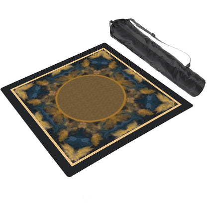 Serenity in Gold Thickened Mahjong Mat SleekSurface (Ship Rolled Up)