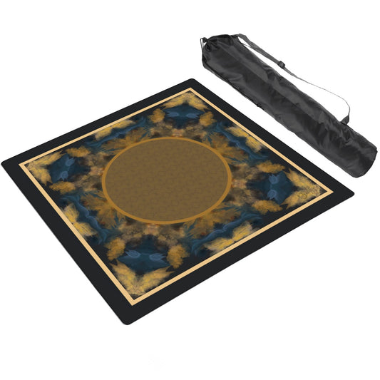 Serenity in Gold Thickened Mahjong Mat SleekSurface (Ship Rolled Up)