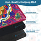 Folk Art- Choice of colorway Mini Travel Mahjong Mat 20.9"x20.9" (Ship Rolled up)
