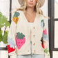 Stawberries KNIT BUTTON UP CARDIGAN SWEATER
