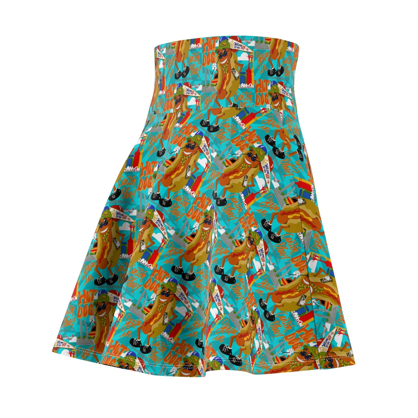 Hot Dog Women's Skater Skirt (AOP)