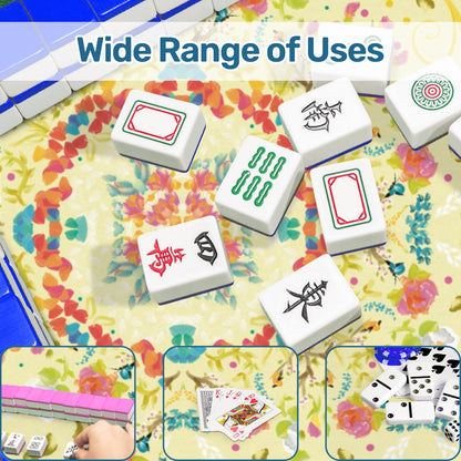 Mahjong Mat (Made in USA) Spring on Ivory w instructions