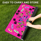 Mini Travel Mahjong Mat -Retro 88 in Hot Pink 20.9"x20.9" (Ship Rolled up)